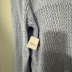 Free People NEW  Care Snowdrift Periwinkle Ice Henley Boucle Pullover Sweater Lg Photo 10