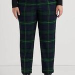 Ralph Lauren Lauren  Woman Plaid Wool-Blend Twill Ankle‎ Pant Photo 0