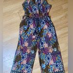 🏷️🏷️EUC Large NEW DIRECTIONS MULTI COLORED PATTERNED CROPPED JUMPSUIT PANTSUIT Photo 0