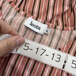 Leota Dress Womens XS Pink Striped Sleeveless Stretch Fit Flare Photo 2