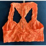 Free People Intimately   Orange Lace Women’s Bra Pullover Racerback M Photo 2