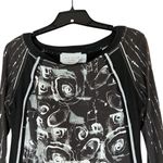 Elisa Cavaletti Long Sleeve Graphic Dress Luxury Italian Made Size Small Black Photo 1