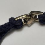 Talbots  Gold Tone Metal / Blue Cloth Bracelet Photo 7