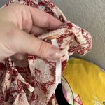 Free People These Dreams Red Floral Print Pleated Mini Dress in Tea Combo Photo 6