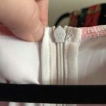 Short Sleeve Side Wrap Style Pink White Ruffly Summer Dress Size Large Polyester Photo 5