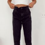 American Eagle Black Denim Mom Jeans Photo 0