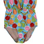 Kortni Jeane  Fruit Print One Piece Swimsuit S Tie Straps Retro Colorful Pool Photo 2