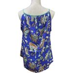 Loft  tank/ sleeveless top shirt blouse shell size L. Royal Blue/Teal/Multi Photo 2