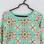 Aerie  Long Sleeve Crewneck Pullover Sweatshirt Tapestry Print M Green Photo 1