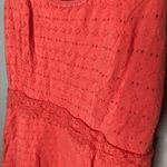 Free People  coral mini ruffle skater A-line dress Photo 3