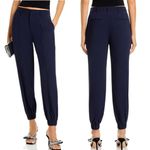 Cinq A Sept Tabitha Tapered Leg Crepe Jogger Pants Womens Size 14 Navy Blue Photo 1