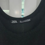 ZARA Imperfect  black scoop neck dress ribbed sleeveless stretchy versatile Photo 2