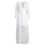 Rebecca Taylor  Long Smock Waist Linen & Crochet‎ Dress Size Large Photo 10