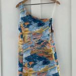 DSG Twitch + Allison Momentum One Shoulder Dress in Crater Lake Multi Size M NWT Blue Size M Photo 4