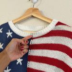 Grayson Threads Pull Over Cable Knit American Flag Novelty Sweater Graphic S Photo 8