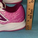 New Balance  Leather lace-ups low top white hot pink tennis shoes NEW size 9.5 Photo 5