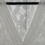 Tashia Lace Maxi Cover Up White Kaftan Deep V Tassel Drawstring Side Slits SizeS Photo 3