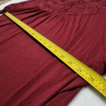 Lane Bryant Women’s Swing Crew-Neck Trim Top Red Maroon Long Sleeve size 22 24 Photo 7