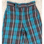 Urban Outfitters Wide Leg Plaid Trousers Teal and Gray Size 0 Photo 8