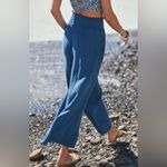 Anthropologie  Daily Practice The Aster Pants Wide Leg Gauzy Blue Small Photo 4