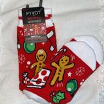 Red Gingerbread Holiday Socks Photo 0