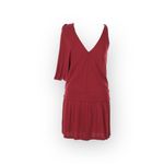 Haute Hippie new ஐ Deep V Asymmetrical Shoulder Draped Mini Dress ஐ Scarlet ஐ Photo 5