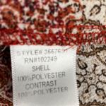 Skies Are Blue Boho Red & Beige Printed Peasant Blouse XL lightweight casual Photo 3