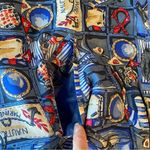 Vintage Out Brook Silk Bomber Zip Front Nautical Marine Wear Jacket Blue Small Photo 14