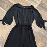 Emma & Michele Emma & Michelle Elegant Jumpsuit Womens 3/4 Sleeve Belted Wide Leg Size M Photo 6