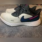Nike  Revolution 5 White Valerian Blue Womens Size 8 Running Shoes Photo 3