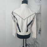 Biker USA design jacket size small white with‎ jaguar print Photo 2