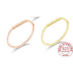 Boutique Dainty 14k‎ Gold Plated 925 Silver “LOVE” Bar Ring, Size 6 Photo 14