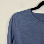Zella Slate Blue Long Sleeve Workout Tee Cut Out Back Size Small Photo 1