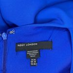 Maggy London 🛍️  Royal Blue Ruffle Cold Shoulder Sheath Midi Dress Size 16 Photo 7