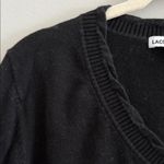 Lacoste  Women’s Classic Black V-Neck Cashmere Blend Sweater Photo 7