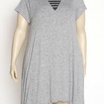 Livi Dress Womens 18 20 Gray Jersey‎ Knit Everyday Neutral Minimalist Casual Black Photo 0