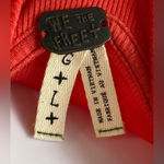 We The Free by Free People | Red Orange Cutout Keyhole Ribbed Top Shirt | Large Photo 2