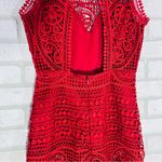 Lovers + Friends  Blush Lace Mini Dress in Poppy Red Size XS Photo 8