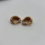 Joan Rivers  Gold Plated Crystal Hoop Clip On Earrings Photo 5