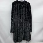 Elegant Black Velvet Dress 3x witchy grunge velour long sleeve keyhole neckline Photo 7
