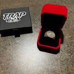 925 Sterling Silver & Gold Ring Moissanite Inlay Size 8 Photo 1