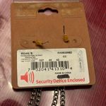 NWT Sonoma Dangly Copper Medallion Chain Hoop Earrings Silver Photo 2