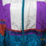Vintage 90s Bolo Spirit boho tribal LG Wind Breaker Full Zip Jacket Purple Blue Photo 4