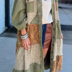POL  patchwork button down duster dress Photo 0