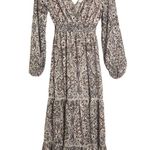 Lovestitch  boho floral paisley dotted maxi dress size S Photo 2