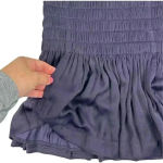 Wilfred Aritzia  Women's XS Blue Fit and Flare Ruched Mini Skirt Photo 1