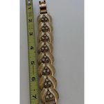 Vintage Signed ART Arthur White Rhinestone Gold Tone Bracelet 80’s Sz 7” Photo 10