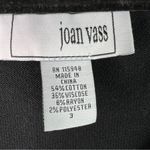 Joan Vass  Size 3 V-Neck Sleeveless Tank Tunic Sweater Black & Pink Photo 3