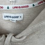 Life is Good S Women's Embroidered 'Snow Day' Beige Pullover Sweatshirt Hoodie Photo 4