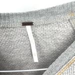 Free People In The Mix Cuff Crochet Long Sleeve Crewneck Top in Heather Grey Photo 7